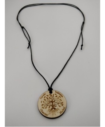 Collier arbre de vie prénom personnalisé