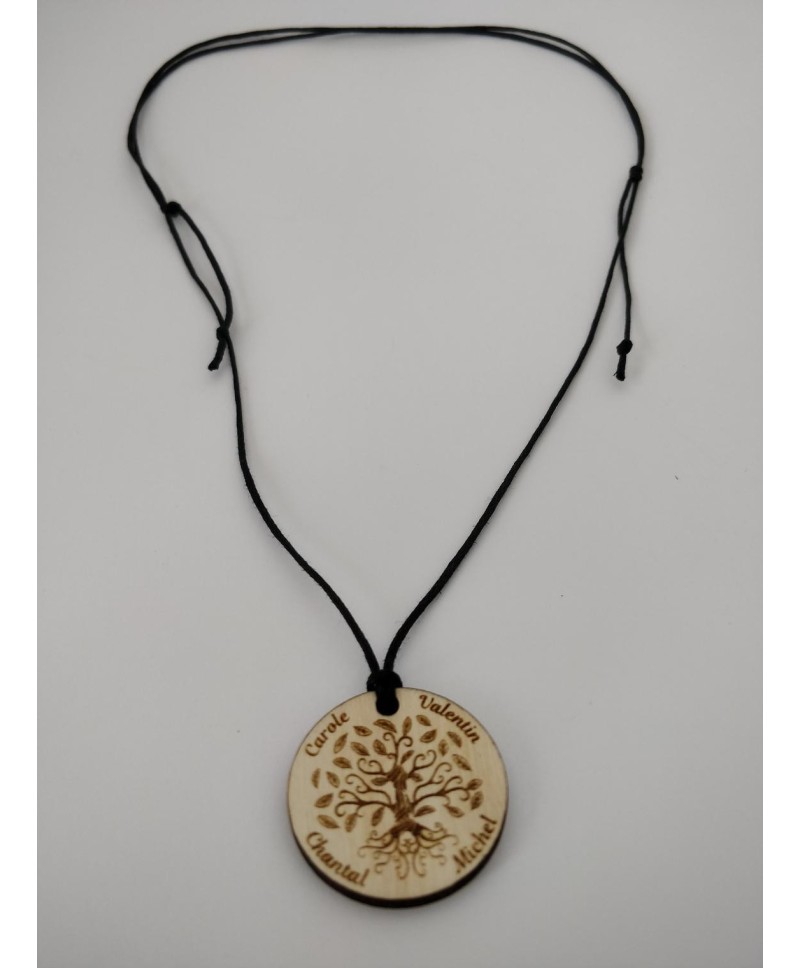 Collier arbre de vie prénom personnalisé