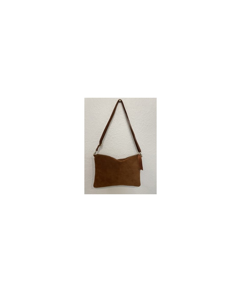 POCHETTE CUIR CAMEL