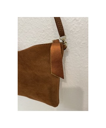 POCHETTE CUIR CAMEL