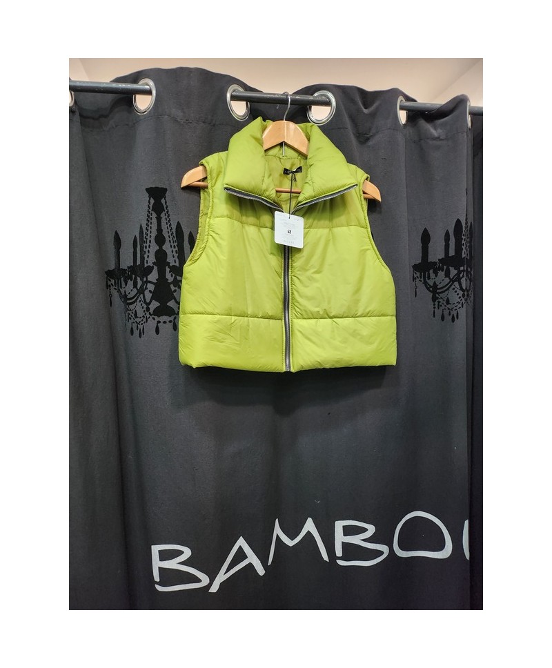 Gilet sans manches vert anis