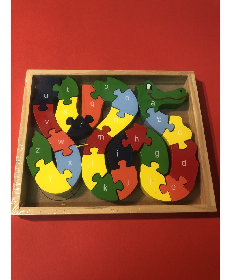 Puzzle animaux en bois, modèle Tortue