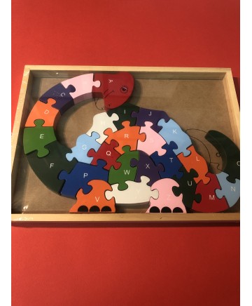 Puzzle animaux en bois, modèle Tortue