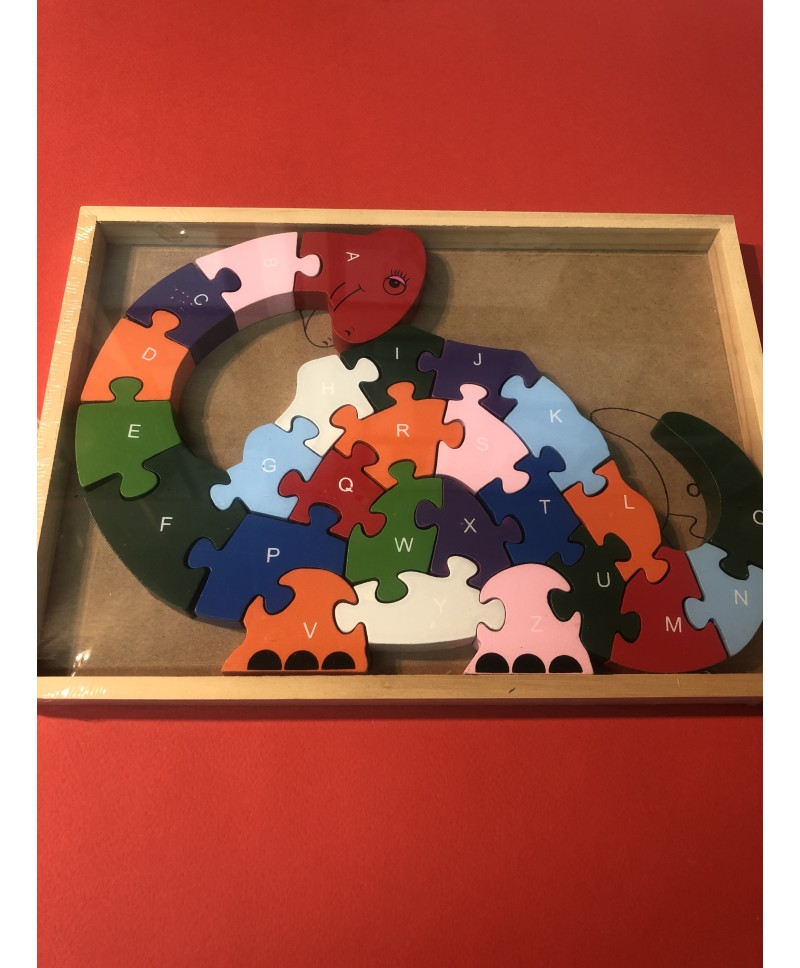 Puzzle animaux en bois, modèle Tortue